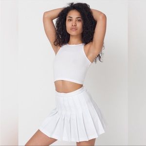 American Apparel white cheer skirt- size M